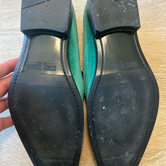 Stacy Adams Men's Green Velvet Loafers - Picture 3 of 6